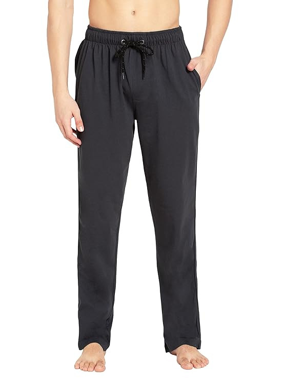 Jockey 9500 Men's Super Combed Cotton Rich Regular Fit Mid Rise Trackpants with Side Pockets