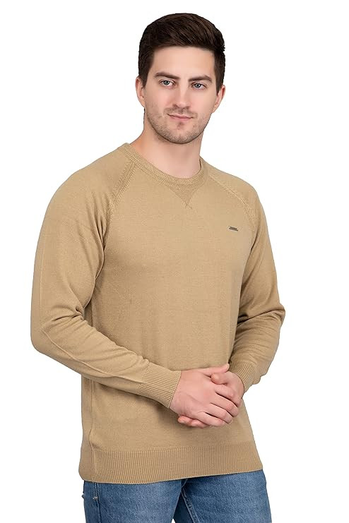 GODFREY Round Neck Full Sleeve Woolen Sweater for Man Winter Wear - Regular Fit Pullover