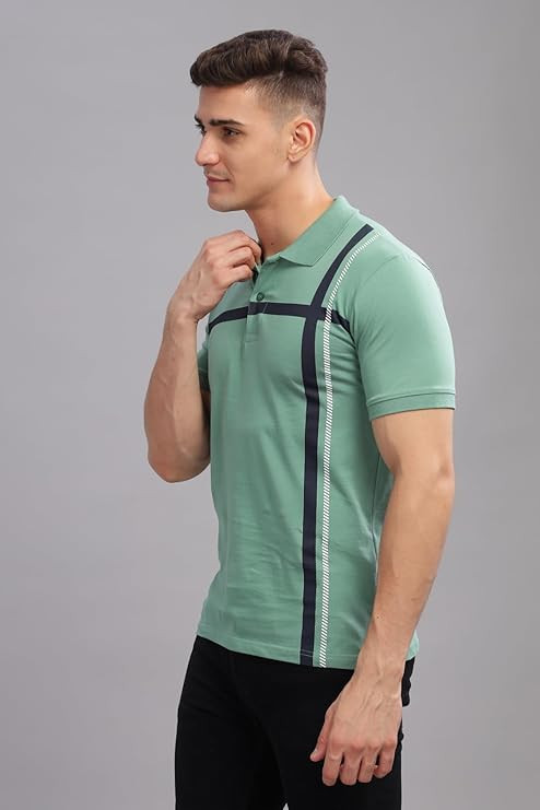ADRO Regular Fit Polo T-Shirt for Men| Printed Polo T-Shirt | Cotton Polo T Shirt